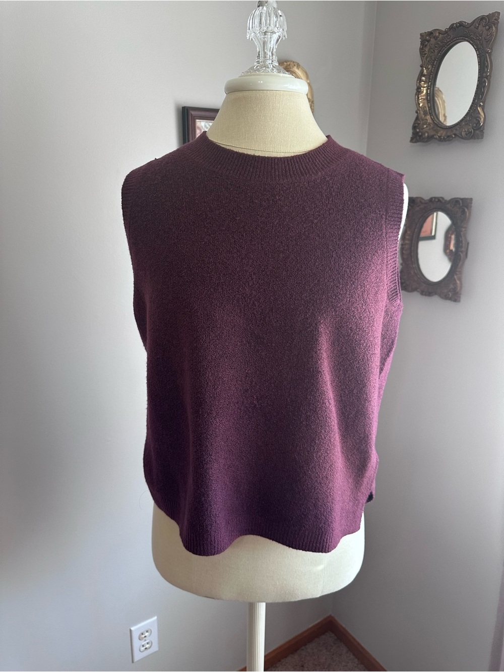 REVOLVE Song of Style Sleeveless Crew Knit Vest - Plum